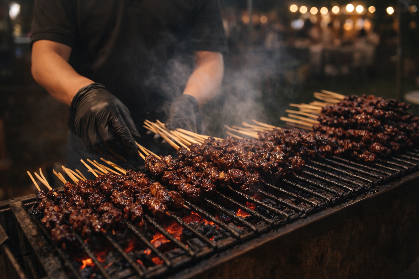 Beef Satay Live Grill Station