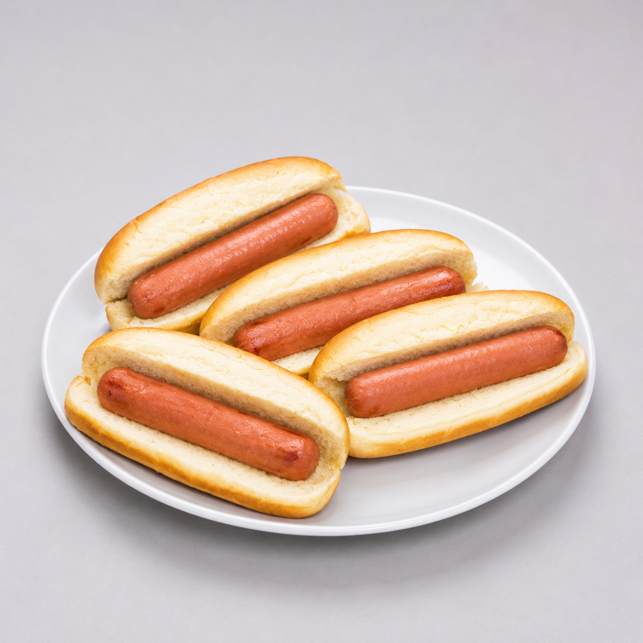 DIY Chicken Frank Hotdog w/Bun (4 Hotdogs)