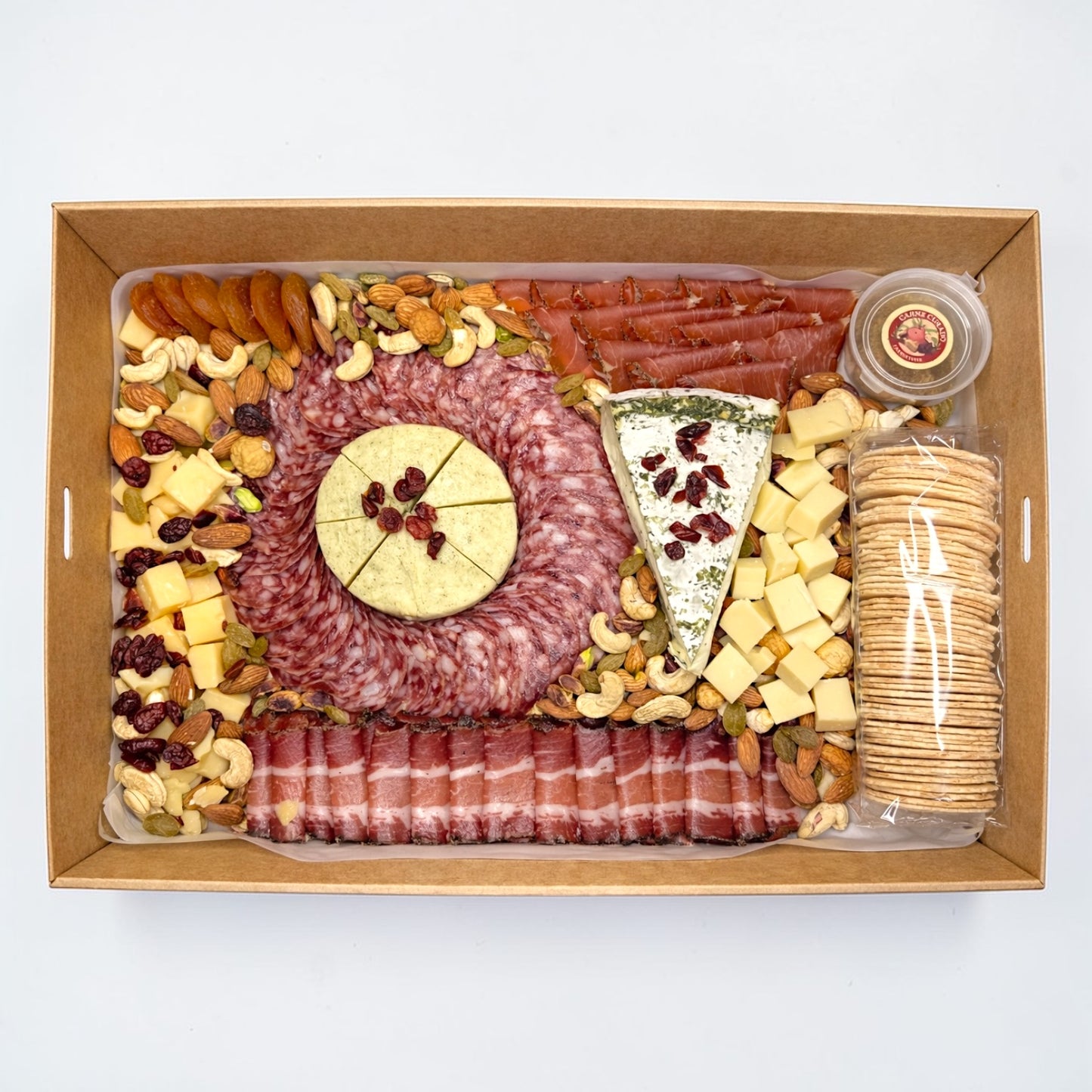 Large Meat and Cheese Platter box — charcuterie board with cold cuts, artisanal cheese and crackers Singapore