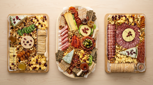 Three The Smokehouse Collective cheese and charcuterie platters side by side — available for delivery in Singapore