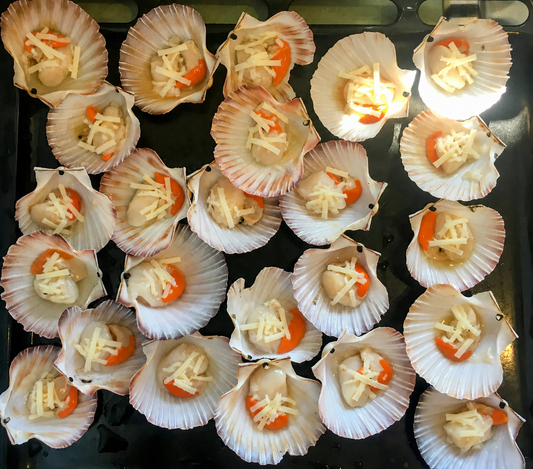 Cheesy Half Shell Scallop (500g)