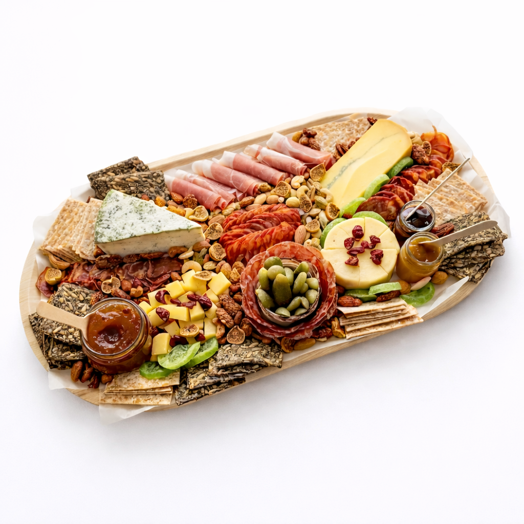 The Connoisseur's Board — large charcuterie board with cold cuts, artisanal cheese and condiments Singapore