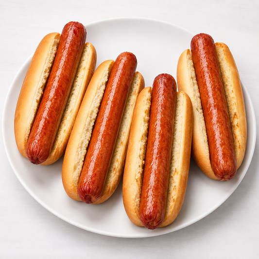DIY Jumbo Hotdog w/Bun (4 Hotdogs)