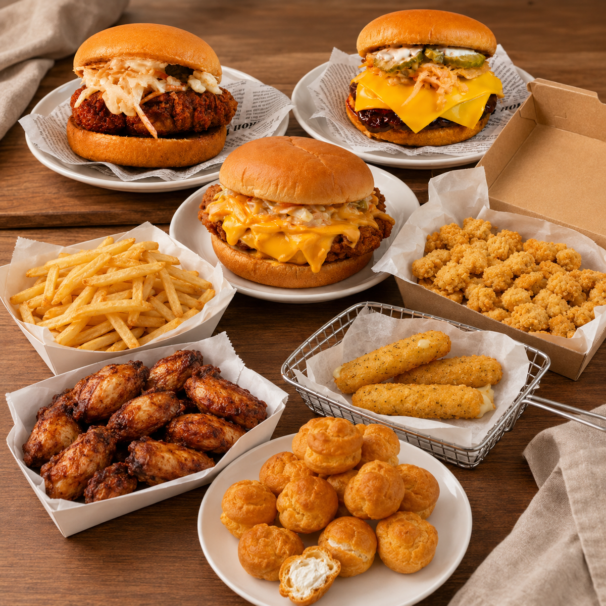 Premium Korean Chicken Burger Feast (Suited for 5 Pax)