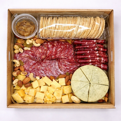 Regular Meat and Cheese Platter box — charcuterie board with cold cuts, artisanal cheese and crackers Singapore