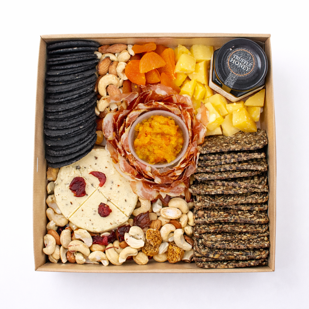 Regular Truffle Meat and Cheese Platter box — charcuterie board with truffle honey and cold cuts Singapore